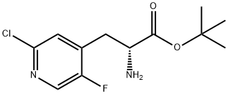(R)-3-(2'-Chloro-5'-fluoropyridyl-4')alanine t-butyl ester 结构式