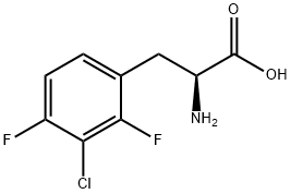 2-氨基-3-(3-氯-2,4-二氟苯基)丙酸 结构式