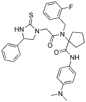N-(4-(DIMETHYLAMINO)PHENYL)-1-(N-(2-FLUOROBENZYL)-2-(4-PHENYL-2-THIOXOIMIDAZOLIDIN-1-YL)ACETAMIDO)CYCLOPENTANECARBOXAMIDE 结构式