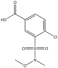 4-氯-3-[甲氧基(甲基)氨磺酰基]苯甲酸 结构式