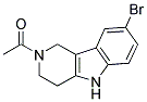 2-ACETYL-8-BROMO-2,3,4,5-TETRAHYDRO-1H-PYRIDO[4,3-B]INDOLE 结构式