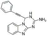 4-(PHENYLETHYNYL)-3,4-DIHYDRO[1,3,5]TRIAZINO[1,2-A]BENZIMIDAZOL-2-AMINE 结构式