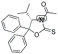 (S)-3-ACETYL-4-ISOPROPYL-5,5-DIPHENYLOXAZOLIDINE-2-THIONE 结构式