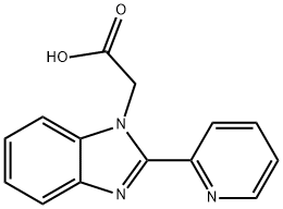 (2-吡啶-2-基-苯并咪唑基-1-基)-乙酸 结构式
