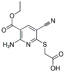 [[6-AMINO-3-CYANO-5-(ETHOXYCARBONYL)PYRIDIN-2-YL]THIO]ACETIC ACID 结构式