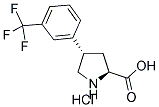 (+/-)-TRANS-4-(3-TRIFLUOROMETHYLPHENYL)PYRROLIDINE-3-CARBOXYLIC ACID HYDROCHLORIDE 结构式