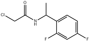 2-CHLORO-N-[1-(2,4-DIFLUOROPHENYL)ETHYL]ACETAMIDE 结构式