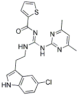 N-[2-(5-CHLORO-1H-INDOL-3-YL)ETHYL]-N'-(4,6-DIMETHYL-2-PYRIMIDINYL)-N'-(2-THIENYLCARBONYL)GUANIDINE 结构式