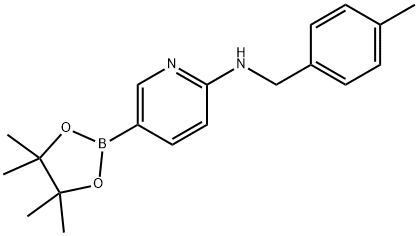 6-(4-甲基苄氨基)吡啶-3-硼酸频哪醇酯 结构式