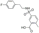 5-([[2-(4-FLUOROPHENYL)ETHYL]AMINO]SULFONYL)-2-METHYLBENZOIC ACID 结构式