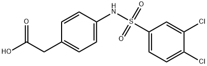 2-[4-(3,4-二氯苯磺酰氨基)苯基]乙酸 结构式