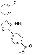 4-[5-Amino-4-(3-chloro-phenyl)-pyrazol-1-yl]-benzoic acid 结构式