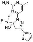 1-(2-AMINO-6-METHYLPYRIMIDIN-4-YL)-3-THIEN-2-YL-5-(TRIFLUOROMETHYL)-4,5-DIHYDRO-1H-PYRAZOL-5-OL 结构式