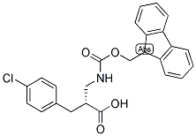 (R)-3-(4-CHLORO-PHENYL)-2-[(9H-FLUOREN-9-YLMETHOXYCARBONYLAMINO)-METHYL]-PROPIONIC ACID 结构式