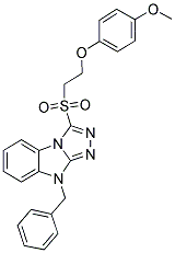 9-BENZYL-3-[2-(4-METHOXY-PHENOXY)-ETHANESULFONYL]-9H-BENZO[4,5]IMIDAZO[2,1-C][1,2,4]TRIAZOLE 结构式