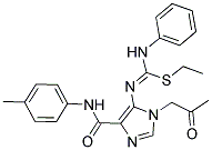 (Z)-ETHYL N'-1-(2-OXOPROPYL)-4-(P-TOLYLCARBAMOYL)-1H-IMIDAZOL-5-YL-N-PHENYLCARBAMIMIDOTHIOATE 结构式