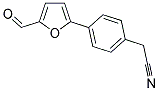 4-(5-甲酰基-2-呋喃基)苯基]乙腈 结构式