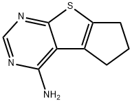 6,7-二氢-5H-环戊二烯[4,5]噻吩并[2,3-D]嘧啶-4-胺 结构式