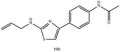 N-(4-(4-(PROP-2-ENYLAMINO)-3,5-THIAZOLYL)PHENYL)ETHANAMIDE, BROMIDE 结构式