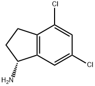 (R)-4,6-DICHLORO-INDAN-1-YLAMINE 结构式