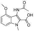 3-ACETYLAMINO-4-METHOXY-1-METHYL-1H-INDOLE-2-CARBOXYLIC ACID 结构式