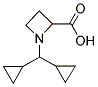 1-(DICYCLOPROPYLMETHYL)-2-AZETIDINECARBOXYLIC ACID 结构式