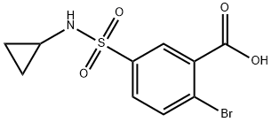2-溴-5-(环丙基氨磺酰基)苯甲酸 结构式