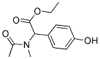 (ACETYL-METHYL-AMINO)-(4-HYDROXY-PHENYL)-ACETIC ACID ETHYL ESTER 结构式