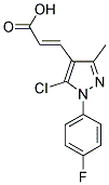 3-[5-CHLORO-1-(4-FLUOROPHENYL)-3-METHYL-1H-PYRAZOL-4-YL]ACRYLIC ACID 结构式