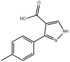 5-对-甲苯基-1H-吡唑-4-羧酸 结构式