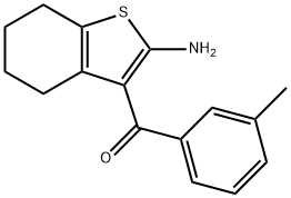 3-(3-甲基苯基)-4,5,6,7-四氢-1-苯并噻吩-2-胺 结构式