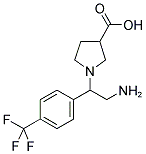 1-[2-AMINO-1-(4-TRIFLUOROMETHYL-PHENYL)-ETHYL]-PYRROLIDINE-3-CARBOXYLIC ACID 结构式