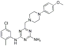 N2-(5-CHLORO-2-METHYLPHENYL)-6-((4-(4-METHOXYPHENYL)PIPERAZIN-1-YL)METHYL)-1,3,5-TRIAZINE-2,4-DIAMINE 结构式