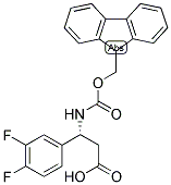 (R)-3-(3,4-DIFLUORO-PHENYL)-3-(9H-FLUOREN-9-YLMETHOXYCARBONYLAMINO)-PROPIONIC ACID 结构式