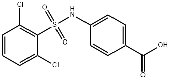 4-((2,6-DICHLOROPHENYL)SULFONAMIDO)BENZOIC ACID 结构式