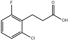 3-(2-氯-6-氟苯基)丙酸 结构式