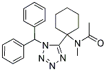 N-(1-(1-Benzhydryl-1H-tetrazol-5-yl)cyclohexyl)-N-methylacetamide 结构式