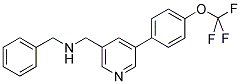 1-PHENYL-N-((5-[4-(TRIFLUOROMETHOXY)PHENYL]PYRIDIN-3-YL)METHYL)METHANAMINE 结构式
