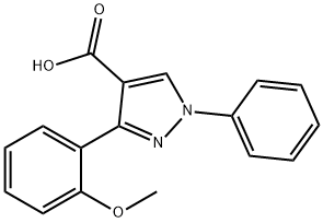 3-(2-甲氧基苯基)-1-苯基-1H-吡唑-4-羧酸 结构式