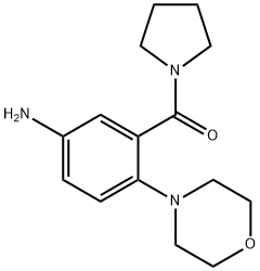(5-AMINO-2-MORPHOLIN-4-YL-PHENYL)-PYRROLIDIN-1-YL-METHANONE 结构式