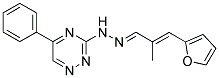 (1E,2E)-3-(2-FURYL)-2-METHYLACRYLALDEHYDE (5-PHENYL-1,2,4-TRIAZIN-3-YL)HYDRAZONE 结构式