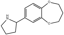 2-(3,4-二氢-2H-苯并[B][1,4]二噁英-7-基)吡咯烷 结构式