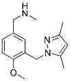 (3-[(3,5-DIMETHYL-1H-PYRAZOL-1-YL)METHYL]-4-METHOXYBENZYL) METHYLAMINE 结构式