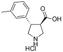 (TRANS)-4-(3-METHYL-PHENYL)-PYRROLIDINE-3-CARBOXYLIC ACID-HCL 结构式