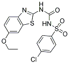 4-CHLORO-N-{[(6-ETHOXY-1,3-BENZOTHIAZOL-2-YL)AMINO]CARBONYL}BENZENESULFONAMIDE 结构式