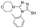 4-(2-METHYLPHENYL)-5-MORPHOLIN-4-YL-4H-1,2,4-TRIAZOLE-3-THIOL 结构式