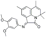 (E)-1-(3,4-DIMETHOXYPHENYLIMINO)-4,4,6,8-TETRAMETHYL-1H-PYRROLO[3,2,1-IJ]QUINOLIN-2(4H)-ONE 结构式