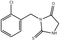 1-[(2-氯苯基)甲基]-2-硫烷基-4,5-二氢-1H-咪唑-5-酮 结构式