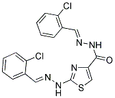 2-[(2E)-2-(2-CHLOROBENZYLIDENE)HYDRAZINO]-N'-[(1E)-(2-CHLOROPHENYL)METHYLENE]-1,3-THIAZOLE-4-CARBOHYDRAZIDE 结构式