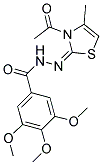 N'-[(2E)-3-ACETYL-4-METHYL-1,3-THIAZOL-2(3H)-YLIDENE]-3,4,5-TRIMETHOXYBENZOHYDRAZIDE 结构式